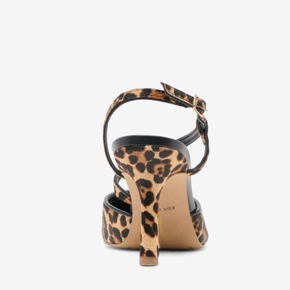 Dolce Vita Leopard-Print Pointed Slingbacks in Black & Brown - Picture 9 of 9
